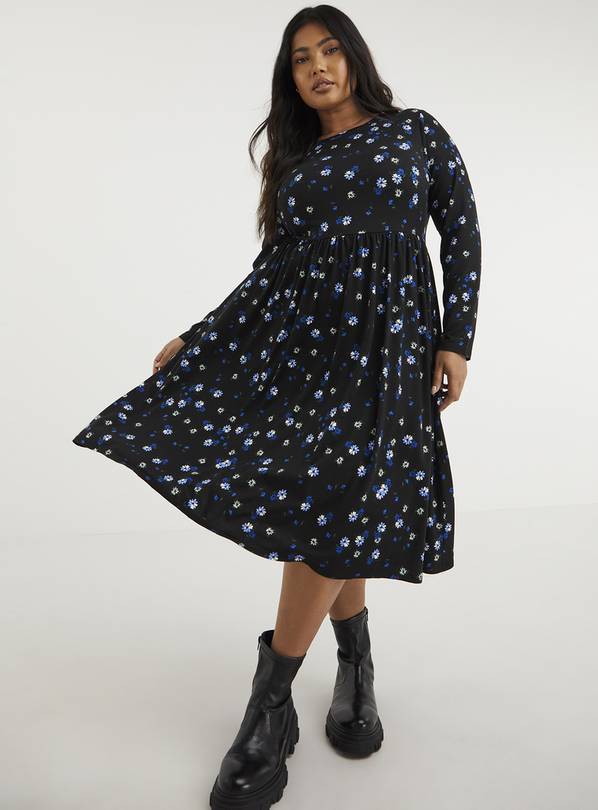 SIMPLY BE Ditsy Floral Supersoft Midi Dress 14